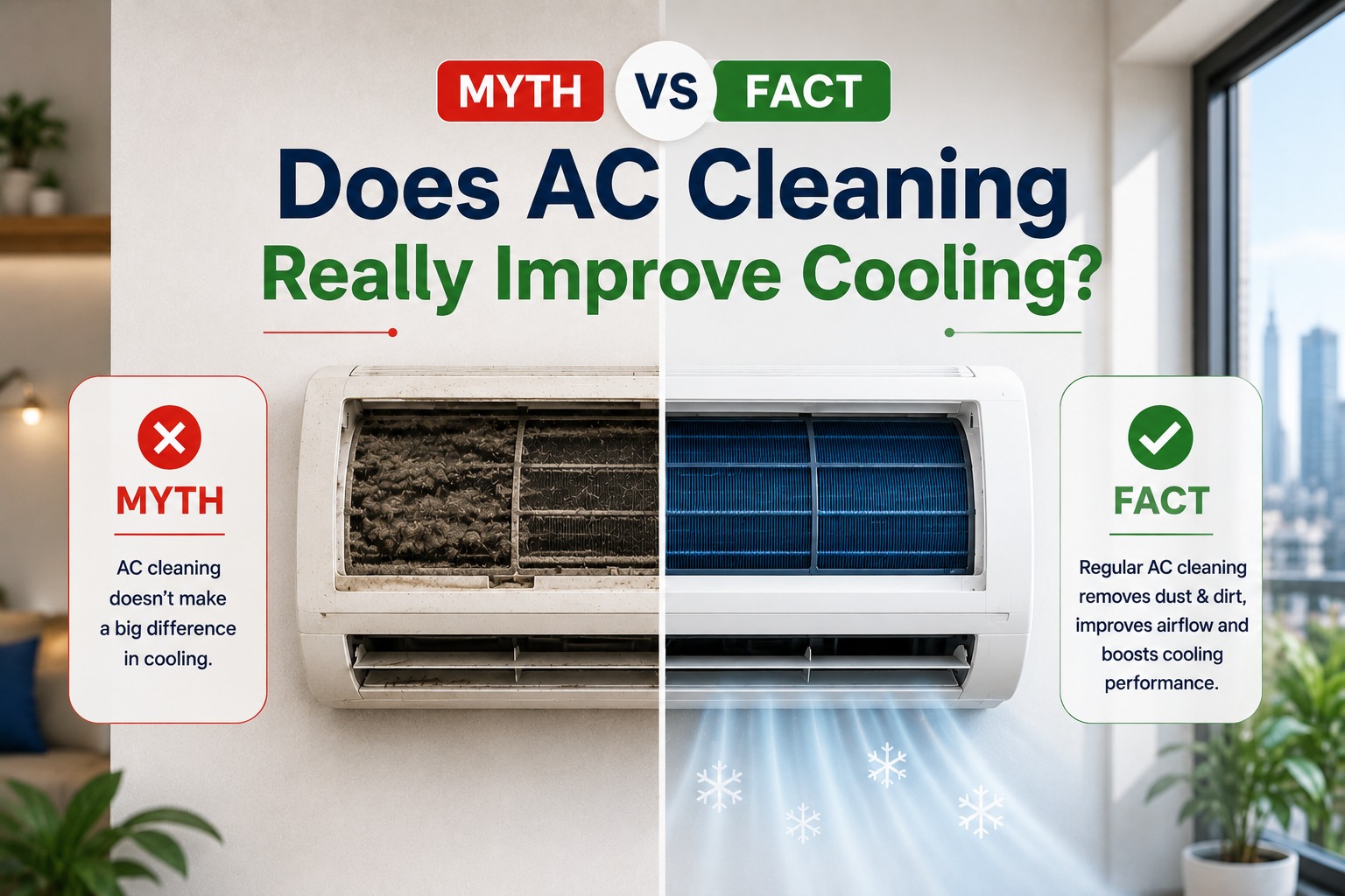 AC Cleaning Improves Cooling? Myth vs Fact